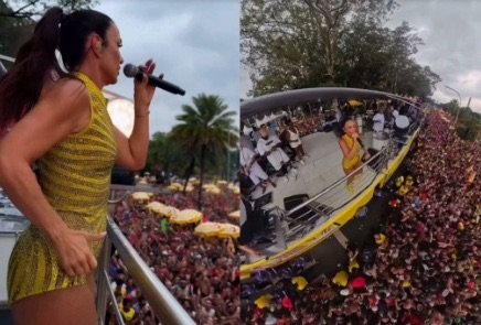 Ivete interrompe apresentação no Carnaval de SP após superlotação de foliões; Veja