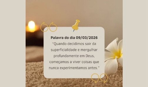 Palavra do dia – O Chamado para as Águas Profundas!