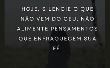 Palavra do dia – Não Ouça as Vozes Contrárias!