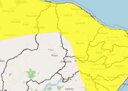 Chuvas intensas no interior de PE: 105 cidades estão em alerta amarelo do Inmet, confira