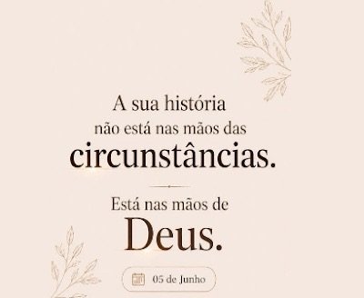 Palavra do dia – A Fé Te Faz Escolher a Esperança!