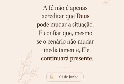 Palavra do dia – A Fé Te Faz Permanecer na Tempestade!