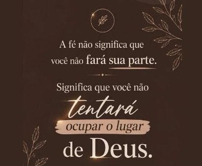 Palavra do dia – A Fé Te Faz Soltar o Controle!