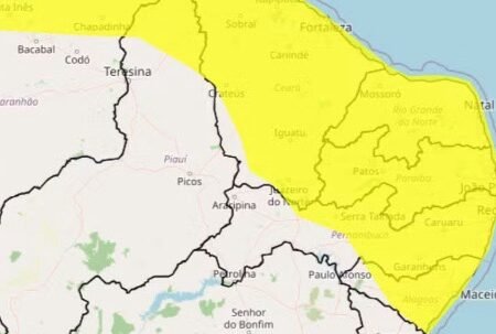 Alerta amarelo de chuvas intensas: 94 municípios do interior de PE são notificados, Veja lista