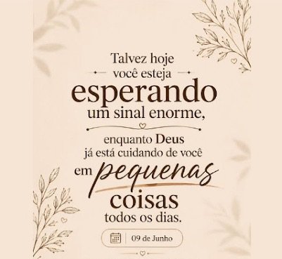 Palavra do dia – A Fé Te Faz Ver a Mão de Deus nos Detalhes!