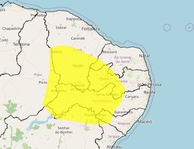 Inmet alerta para baixa umidade relativa do ar em área abrangendo Salgueiro