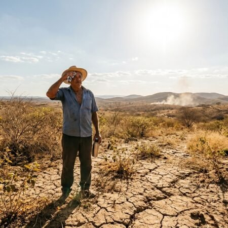 Calor e baixa umidade do ar acendem alerta no Sertão; veja cuidados essenciais com a saúde e combate a queimadas